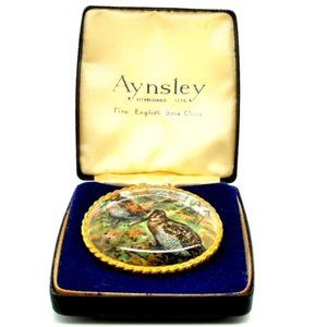 Aynsley Hand Painted Bone China Brooch